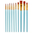 thumbnail image 2 of Sunsanly 10Pcs Paint Brushes Set, Watercolor Brushes,Nylon Brush Head, for Oil Painting, Gouache, Face,Ceramics etc, Kid's and Adults Painting Arts and Crafts Paint Sets, 2 of 8