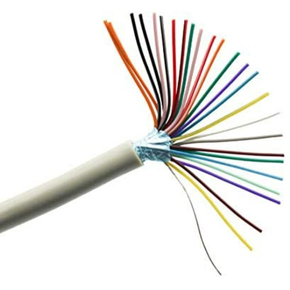 YIOVVOM 28 AWG 25/C CMP Plenum Rated Double Shielded Security RS232 Data Cable - 6.5 Feet - Use for DB25 Serial