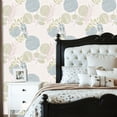 thumbnail image 2 of Peel and Stick Wallpaper Botanical Leaf Pastel Blue Pink Green Foliage Wall Mural 23.6in x 9.8ft Self Adhesive Removable Wall Paper Renter Friendly Wallpaper for Girls Women Bedroom Livingroom, 2 of 8