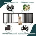 thumbnail image 5 of Smart FENDEE Foldable Dog Gate Extra Wide Dog Fence Bamboo Pet Gate for Doorway,24"H,Brown, 5 of 10