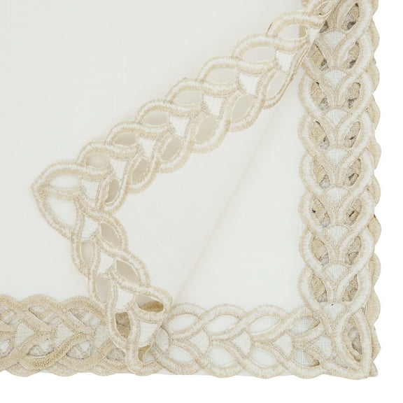 Saro Lifestyle Braided Bliss Border Table Runner