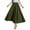 B-Army Green, variant on Women's Girls Elastic Waist Long Flowy Bohemian Cotton Casual Maxi Skirt for Summer Beach Holiday