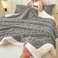 thumbnail image 5 of Sherpa Queen Size Blanket for Bed - Fleece Soft Fluffy & Cozy Cable Jacquard Tufted Throw Blankets for Women Gift, Thick Warm for Winter and All Seasons, 59x79 Inches, 5 of 6