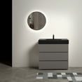 thumbnail image 2 of 36" Gray Bathroom Vanity with Black Sink, One-Piece Black Sink Basin, Large Storage Freestanding Bathroom Vanity for Bathroom(without Drain and Faucet), 2 of 7