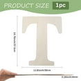 thumbnail image 2 of 11.8 x 14.8 Inch Large Wooden Letter T Wood Cutouts Alphabet MDF Blank Unfinished Paintable White Word Craft Board Sign Piece for DIY, 2 of 7