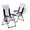 Black & Gray, variant on WTVIDAS Double Beach Chair with Canopy Shade Oversized Camping Chairs with Cup Holder Cooler Bag Folding Loveseat Chairs for Camping Beach Lawn