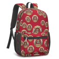 thumbnail image 2 of Fireman and Badge Red Pattern 17" School Backpacks for Teens,Waterproof Oxford Fabric,S-Shape Padded Straps for School,Travel,Hiking,Camping, 2 of 6