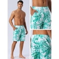 thumbnail image 5 of DARING DIVA Men's Drawstring Hawaiian Summer Beach Swim Shorts 38 Green White, 5 of 6
