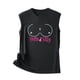 thumbnail image 5 of Moda casual mujer sin mangas impreso damas cuello redondo blusas tops camiseta Fridja gh4442, 5 of 5