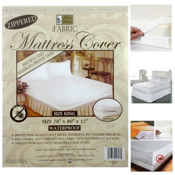 6 Pack King Waterproof Mattress Covers Zippered Encasement Hotel Bulk Barrier