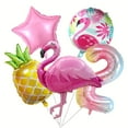 thumbnail image 2 of Tropical Flamingo Pineapple Foil Set Number 7 Color Number Balloon Girl Birthday Hawaiian Party Baby Shower Decoration, 2 of 10