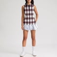 thumbnail image 5 of Sleeveless Golf Shirts for Women Tank Top Collared Zip, Athletic Quick Dry Polo Shirt for Golf and Tennis Wine XXL, 5 of 6