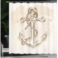 thumbnail image 4 of Ambesonne Anchor Shower Curtain, Navy Summer Holiday, 69"Wx70"L, Brown Cream, 4 of 5