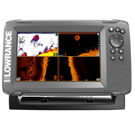 Lowrance HOOK2-7X Fishfinder w/ Transom Mount Transducer & Temperature Readings