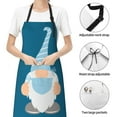 thumbnail image 6 of Cauagu Nurse Doctor Gnomes Aprons with Pockets,Waterproof Apron for Women,Kitchen Cooking Apron Adjustable Bib Aprons Chef Apron for Cooking,Drawing,Crafting, 6 of 8