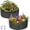 Round 3*3*1FT, dark gray, 2-pack, variant on Kicctian 2Pcs Galvanized Outdoor Raised Garden Bed, 2x2x1 ft Round Metal Planter Box for Vegetables, Herbs, and Flowers, Olive Green