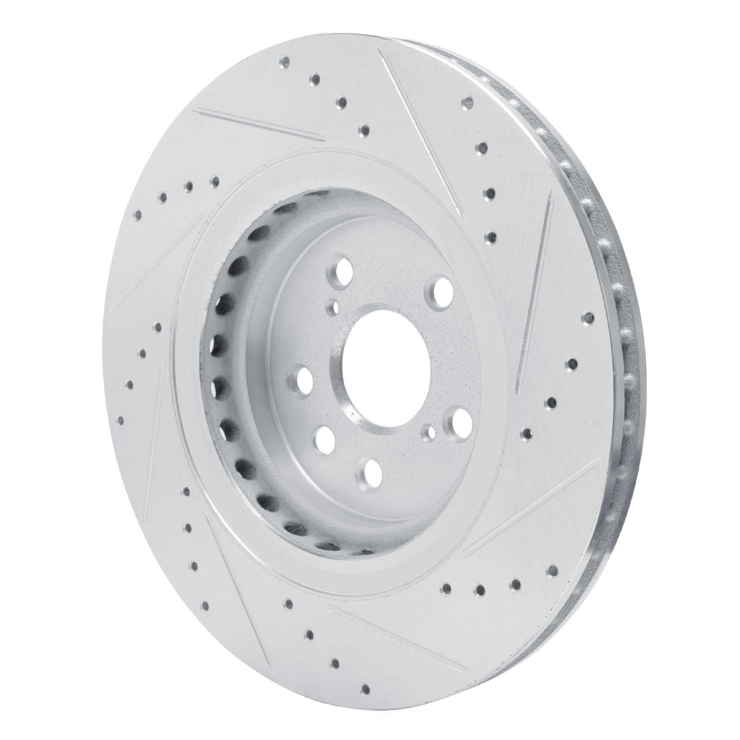 Dynamic Friction Company 631-75066L DFC Brake Rotor - Drilled And Slotted - Silver