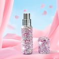 thumbnail image 1 of FSTDelivery Portable 10ml Perfume Spray Bottle Sample Vials, Shiny Rhinestone Cosmetic Bottle Mini Perfume Spray Dispensers, Vials Refillable Sprayer Makeup Tool for Travel Carrying, Pink, 1 of 6