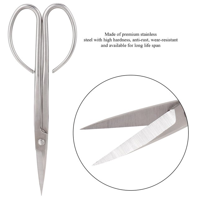 Bonsai Scissors Stainless Steel Scissors 210mm Branches Cutter Long Handle Wear- Leaves Of Small Size Bonsai Gardening For Small Branches Home Use