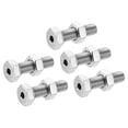 thumbnail image 1 of Unique Bargains M8x30mm Hexagone Fixations Visserie Creux avec Écrous 5 Pack, 1 of 5