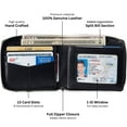 thumbnail image 3 of Alpine Swiss Zipper Bifold Wallet for Men Women RFID Protected Genuine Leather, 3 of 6