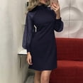 thumbnail image 2 of Vestido de manga larga con costura de nalgas sexy informal a la moda para mujer Fridja  NMB2330, 2 of 5