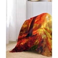 thumbnail image 2 of Autumn Sunset Forest Sofa Couch Covers for Dogs,Washable Sofa Throw Cover Single Slipcovers for Armchair with Tassels,Fallen Leaves Natural Landscape Couch Protector Towel Blanket Medium 71''x91'', 2 of 8