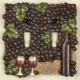 thumbnail image 2 of Wine Picnic Grapes Fruit Vintage Kitchen Dining Room Double Switchplate 2 Toggle Light Switch Cover Double Switchplate, 2 of 5