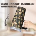 thumbnail image 5 of Camo 20oz Stainless Steel Tumbler with Handle and Straw – Insulated Travel Cup with Sliding Lid, 360° Full Wrap Printed Mug for Home, Outdoor & Sports Use, Camouflage, 5 of 6