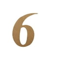 thumbnail image 1 of Wooden Number Unfinished, Times Font, Craft Cutout, 1 of 2