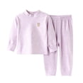 thumbnail image 2 of Cethrio Girls' Pajama Sets Long Sleeve, 2 Piece Fall Winter Comfortable Girls' Sleepwear Purple Size 12-13T, 2 of 6