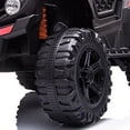 thumbnail image 3 of Coche eléctrico infantil 12V UTV - Control remoto parental - Suspensión de muelles, 4 ruedas - Luces LED, música, puerto AUX - Puertas abatibles, cinturón - Para niños y niñas - Color rosa, 3 of 8