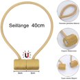 thumbnail image 2 of Magnetic Curtain Tiebacks Curtain Clips Rope Rear Curtain Holders Buckles Curtain Binder Curtain Holders for Home Decoration Cafe Office 2 Pieces Golden, 2 of 7