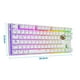 thumbnail image 3 of Teclado Mecánico Gamer Blanco Switch Rojo Retro Iluminado RGB Bora, 3 of 10