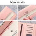 thumbnail image 6 of Fashion Women PU Leather Clutch Money Bag Long Wallet Coin Purse Pouch Bag PURPLE, 6 of 8