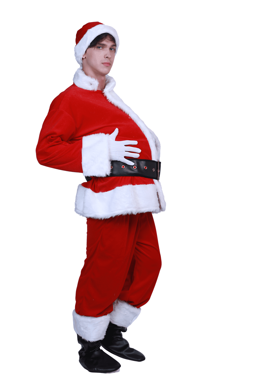EraSpooky Santa Belly Accessory Fake Padded Belly Red