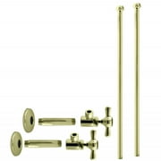 Westbrass D103KBNX-01 Faucet Kit - 1/2 in. IPS x 3/8 in. OD x 20 in. Bullnose - PVD Polished Brass
