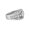 thumbnail image 5 of 1.56Cttw Pave And Bezel Set Round Diamond Cocktail Ring 14K white Gold Size 7.5, 5 of 5