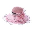 thumbnail image 4 of HNMKIU Elegant Women's Summer Beret Sun Hat with Wide Brim for Sophisticated Style and Purple,M, 4 of 4