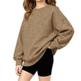 thumbnail image 5 of Leopard Print Sweatshirts for Girls Long Sleeve Crew Neck Pullover Fashion Top Trendy Fall Winter Casual Loose Fit Blouse, 5 of 6