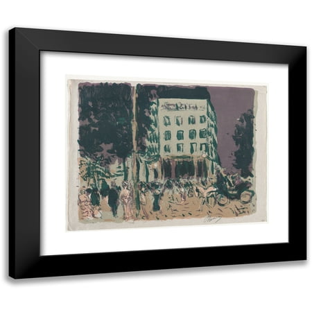 Pierre Bonnard 14x12 Black Modern Framed Museum Art Print Titled - The Boulevards (1900)