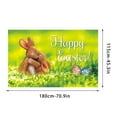 thumbnail image 3 of Vikakiooze Home Decor Under $5, Easter Banner Holiday Decorations Eggs Bunny Banner Cloth Holiday Party Photo Background, 3 of 4