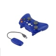 thumbnail image 1 of Manette Sans Fil/filaire pour Xbox 360 Manette de Jeu avec Double Vibration Compatible avec Xbox 360/Android/TV et PC Windows (Bleu Sans Fil), 1 of 7