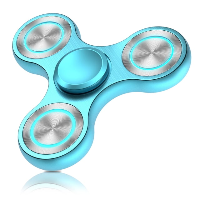 Jouet Toupie Anti-Stress en Métal YSTIANN, Roulement en Acier Inoxydable avec Temps de Rotation de 4 à 8 Minutes, Toupie à Doigt EDC à Grande Vitesse pour Soulager le Stress du TDAH, Cadeau Bleu Ciel pour Enfants et Adultes WJ94-3048