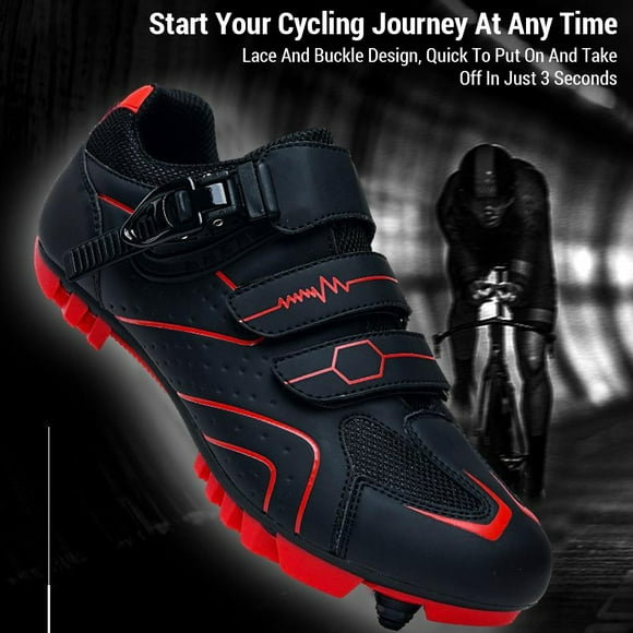 Clip Cycle Shoes for Mens and Womens Spring Summer Mountain Bike Lock Cycle Shoes Road Bike Lock Shoes Hard-Soled Spin Bike Shoes Wide-Soled Shoes Size 36-45