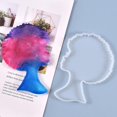 thumbnail image 4 of 2x Molde de Resina de Silicona Afro Femenino para Posavasos DIY Bandeja de ágata DIY 2 piezas, 4 of 8