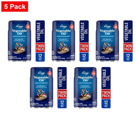 Kroger Nonstick Vegetable Oil Cooking Spray Twin Pack 2 ct / 6 oz - 5 Pack