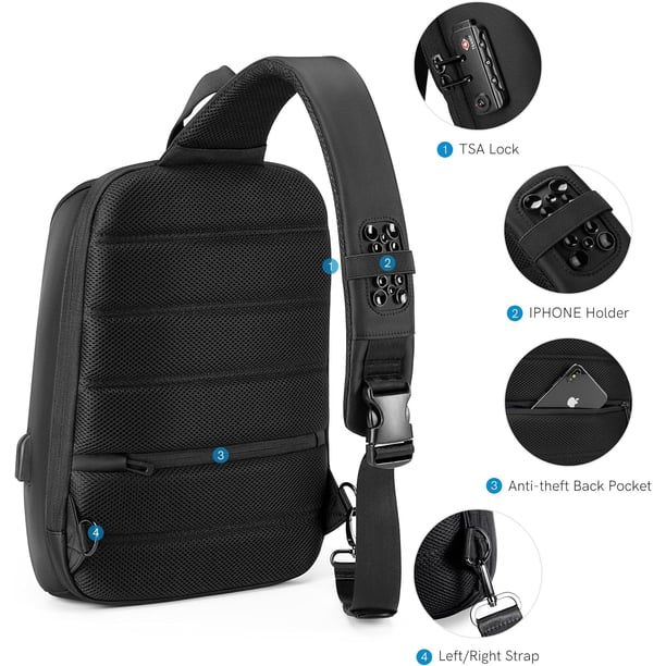 13 laptop sling backpack Bag Inch (Padded Travel Sleeve) Matt Black | Airback and outdoor adventures Sling Bag Purses That Turn