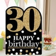 thumbnail image 2 of Big Dot of Happiness Adult 30th Birthday - Gold - Happy Birthday Giant Greeting Card - Big Shaped Jumborific Card, 2 of 7