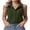 Army Green, variant on Women's Sleeveless Button Down Shirts Hidden-Button Front Collared Dressy Casual Blouses Loose Office Tank Tops